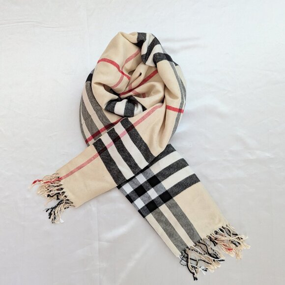 New Scarf Camel Plaid with Multi Color‎ Long Scarf Unisex Women Men - Picture 1 of 3